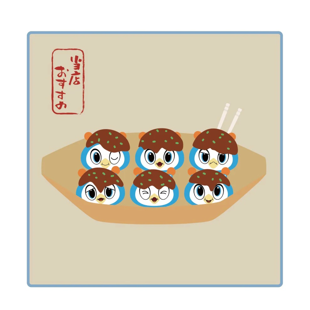 フリ丸縁日ミニタオル(たこ焼きフリ丸)