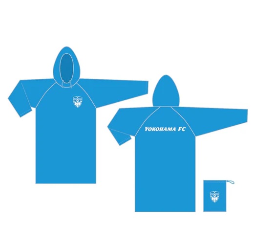 横浜FC巾着付レインポンチョ M