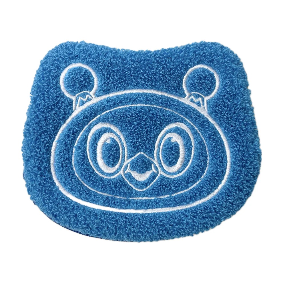 フリ丸サガラ刺繍フラットポーチ